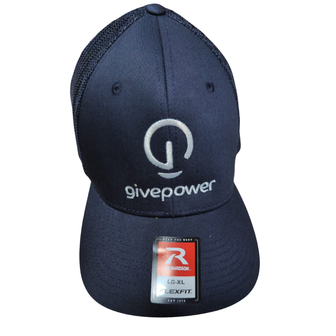 GivePower Navy Trucker Hat Flex Fit - GL49