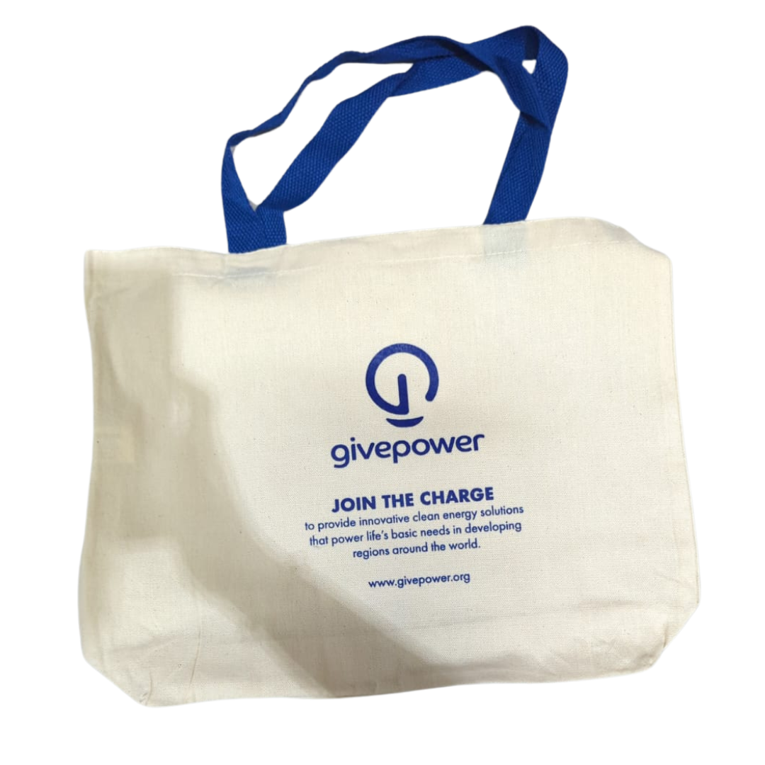 GivePower Tote Bag White and Blue - GL113